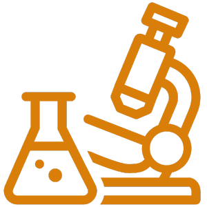 Reagenzglas und Mikroskop Icon